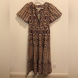 Brand New Anthropologie Maeve Geometric Print Dress- Size Large